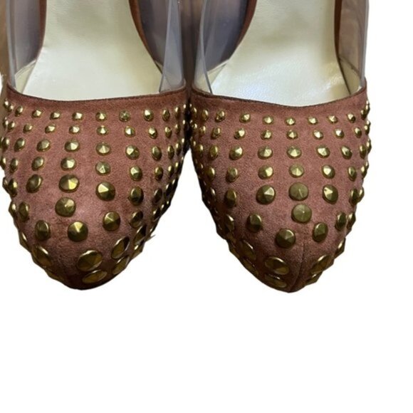 Brian Atwood Loca Studded Pumps Women Size 37.5 US‎ 6 - Picture 6 of 13